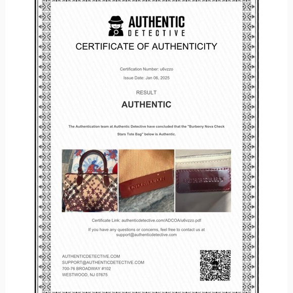 BURBERRY Burgundy/Beige Nova Stars Printed PVC and Patent Leather Nickie Tote - Picture 2 of 13